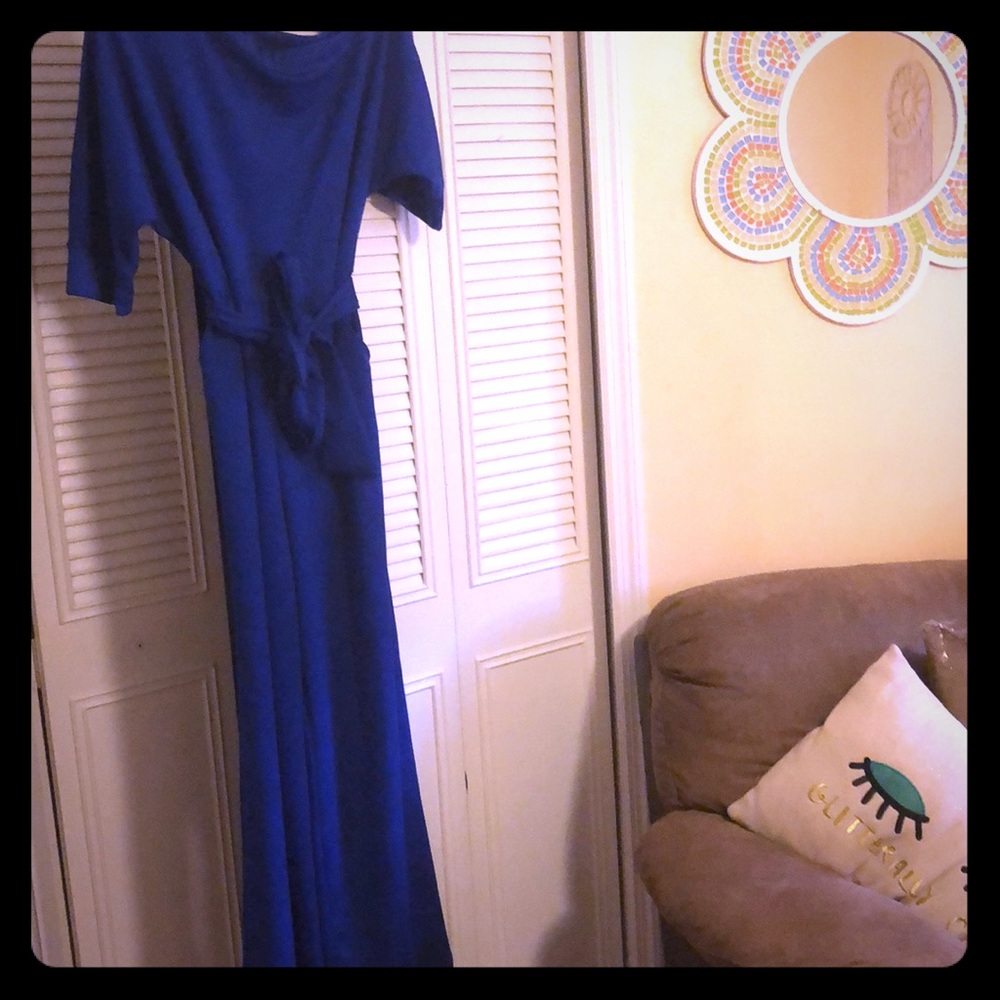 Blue polyester jumpsuit